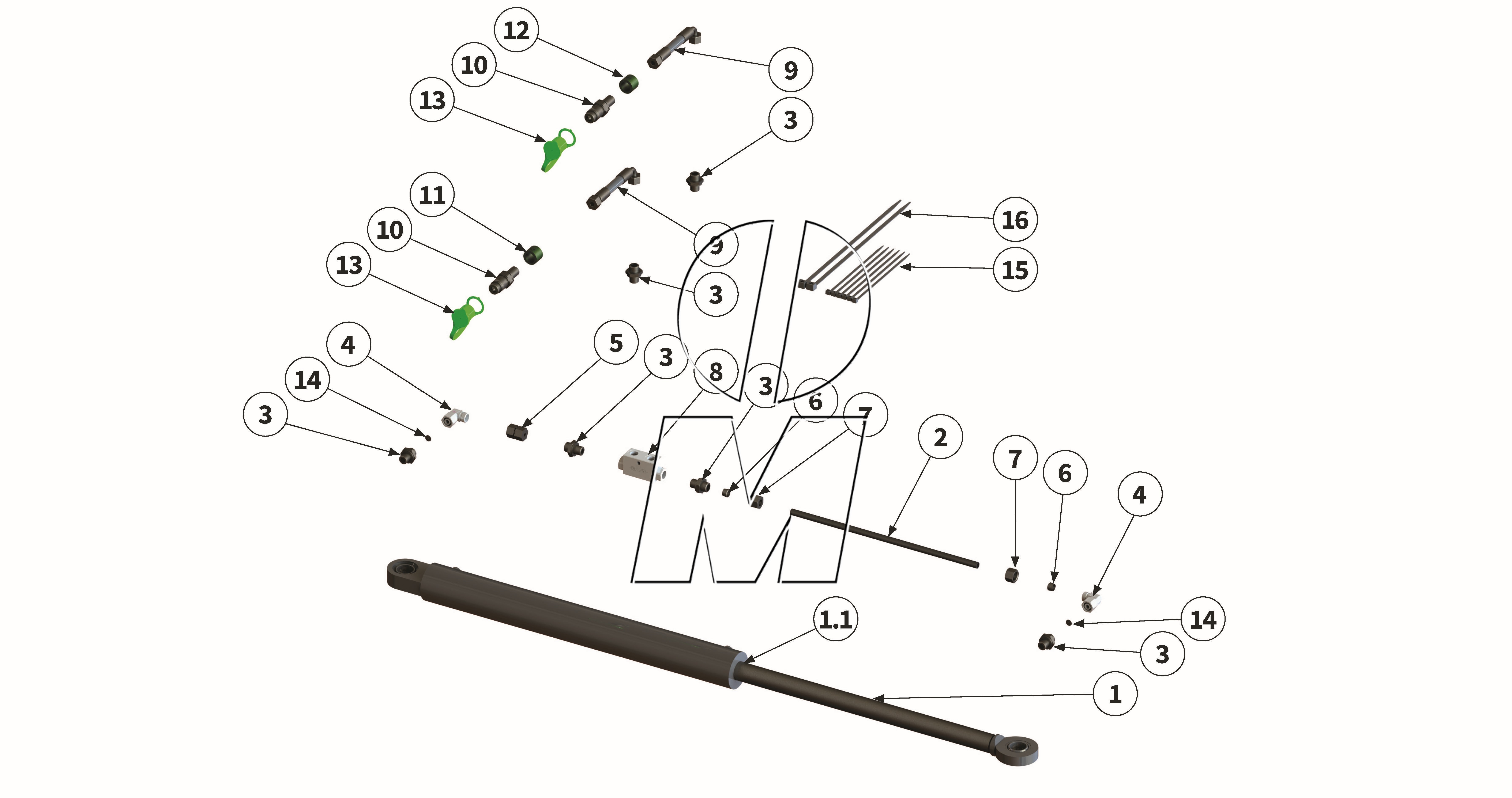 Zeichnung 22: Hydraulik Seitenverschiebung (P_MSP_ET_25_WEL)
