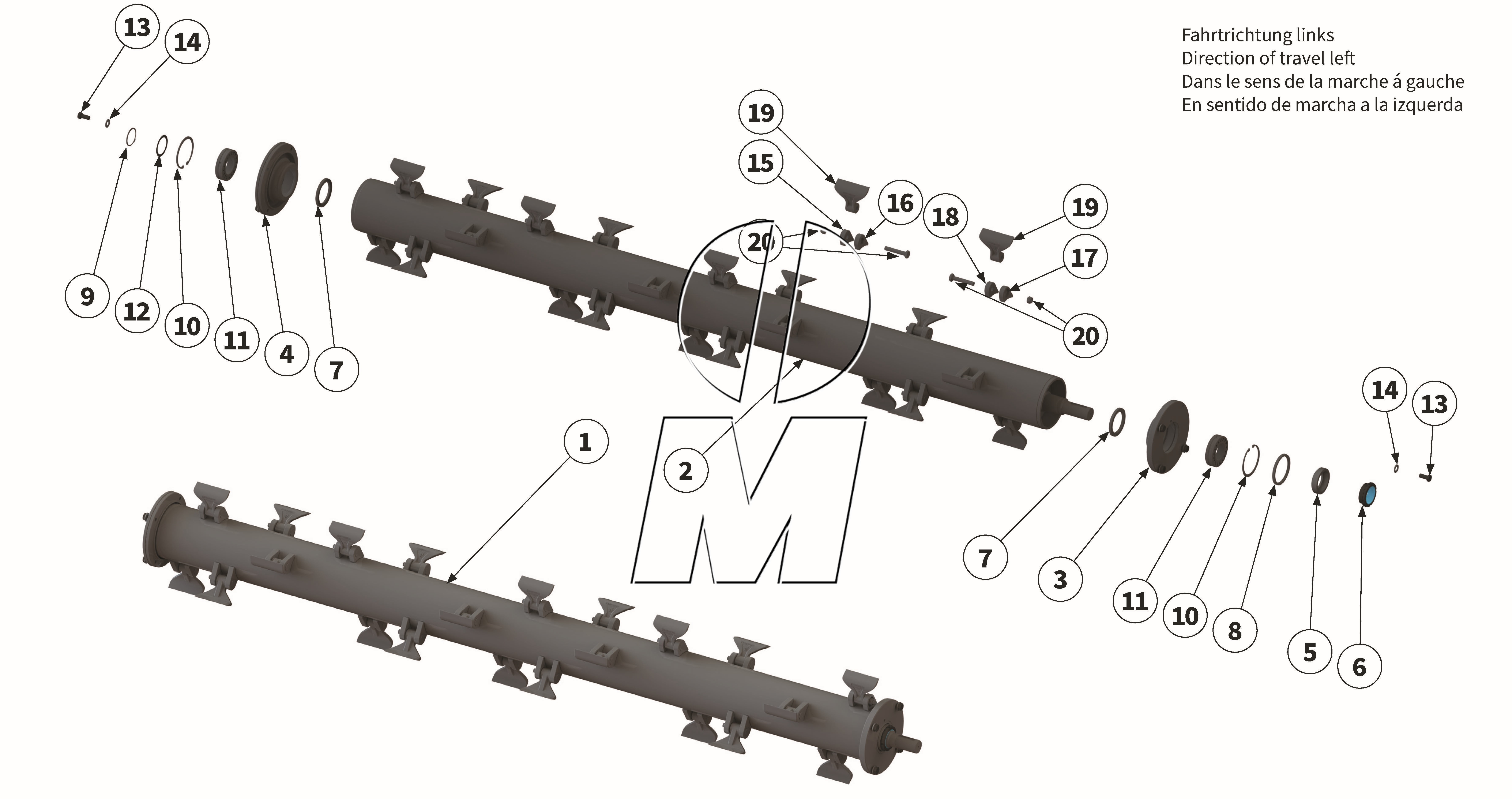 Zeichnung 19: Hammerrotor links (P_MF_ET_24_WEL)