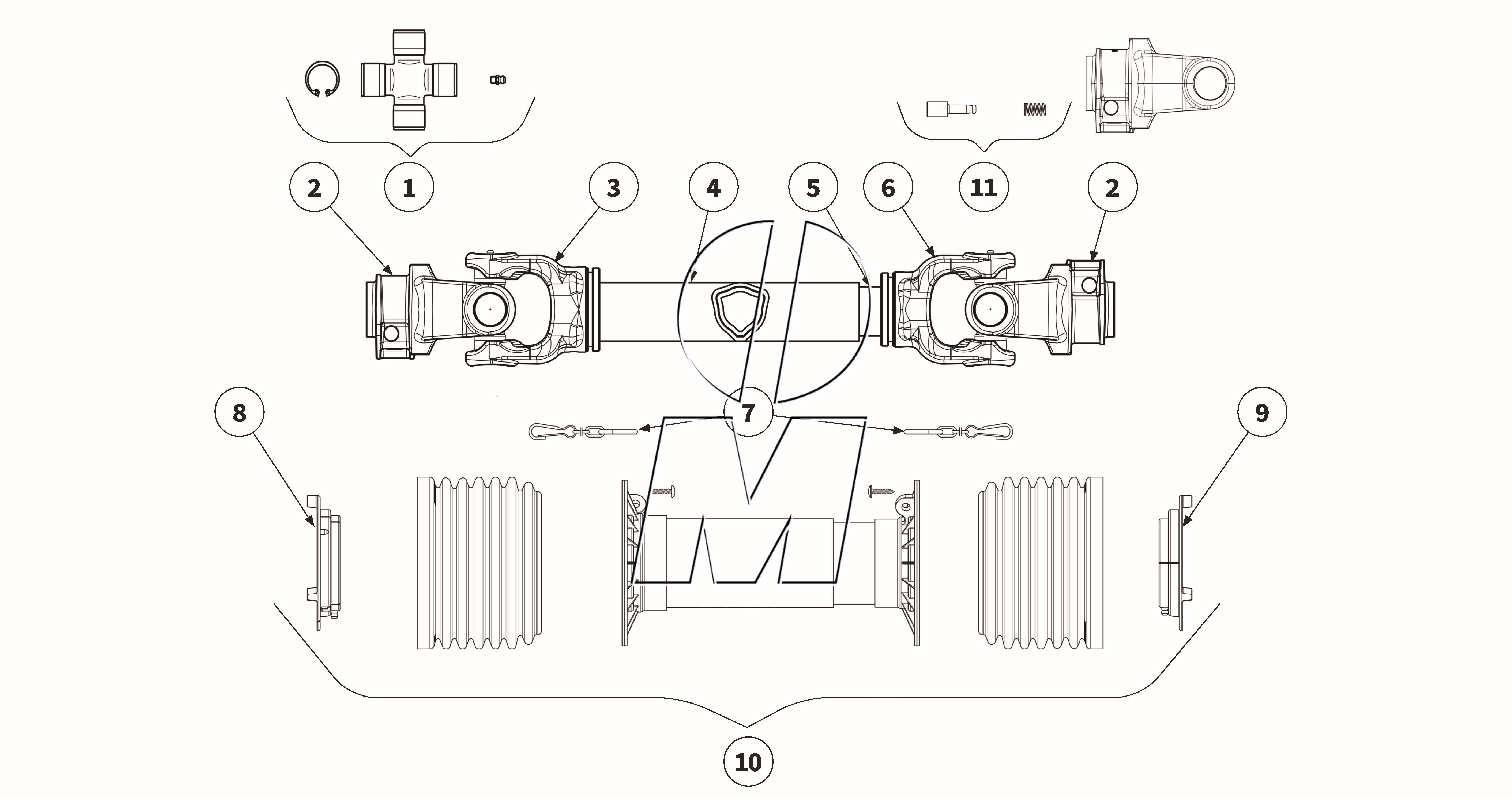 Zeichnung 17: Gelenkwelle - GE2401 (P_H_ET_25_WEL)