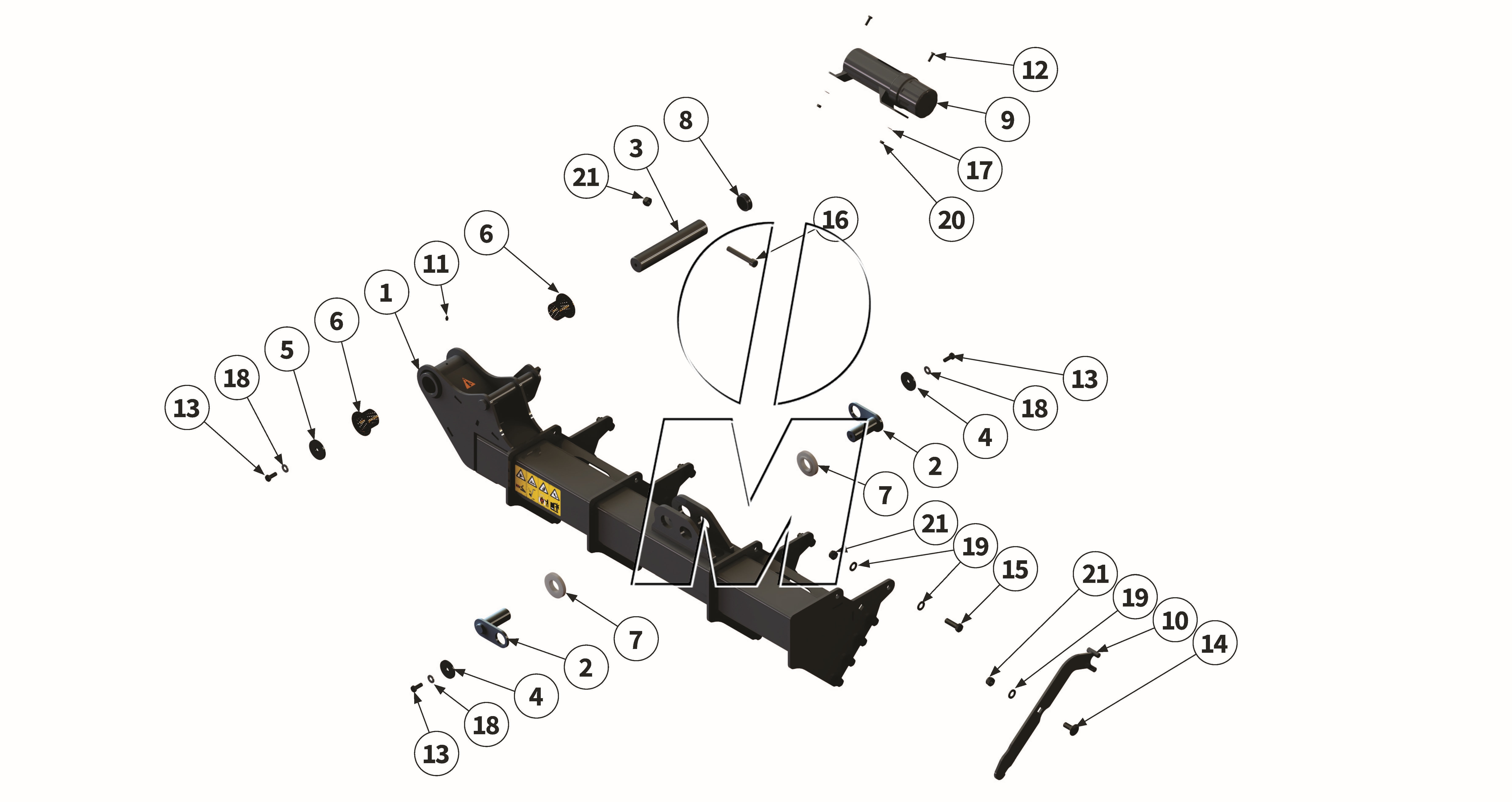 Zeichnung 07: Tragarm links (P_MF_ET_24_WEL)