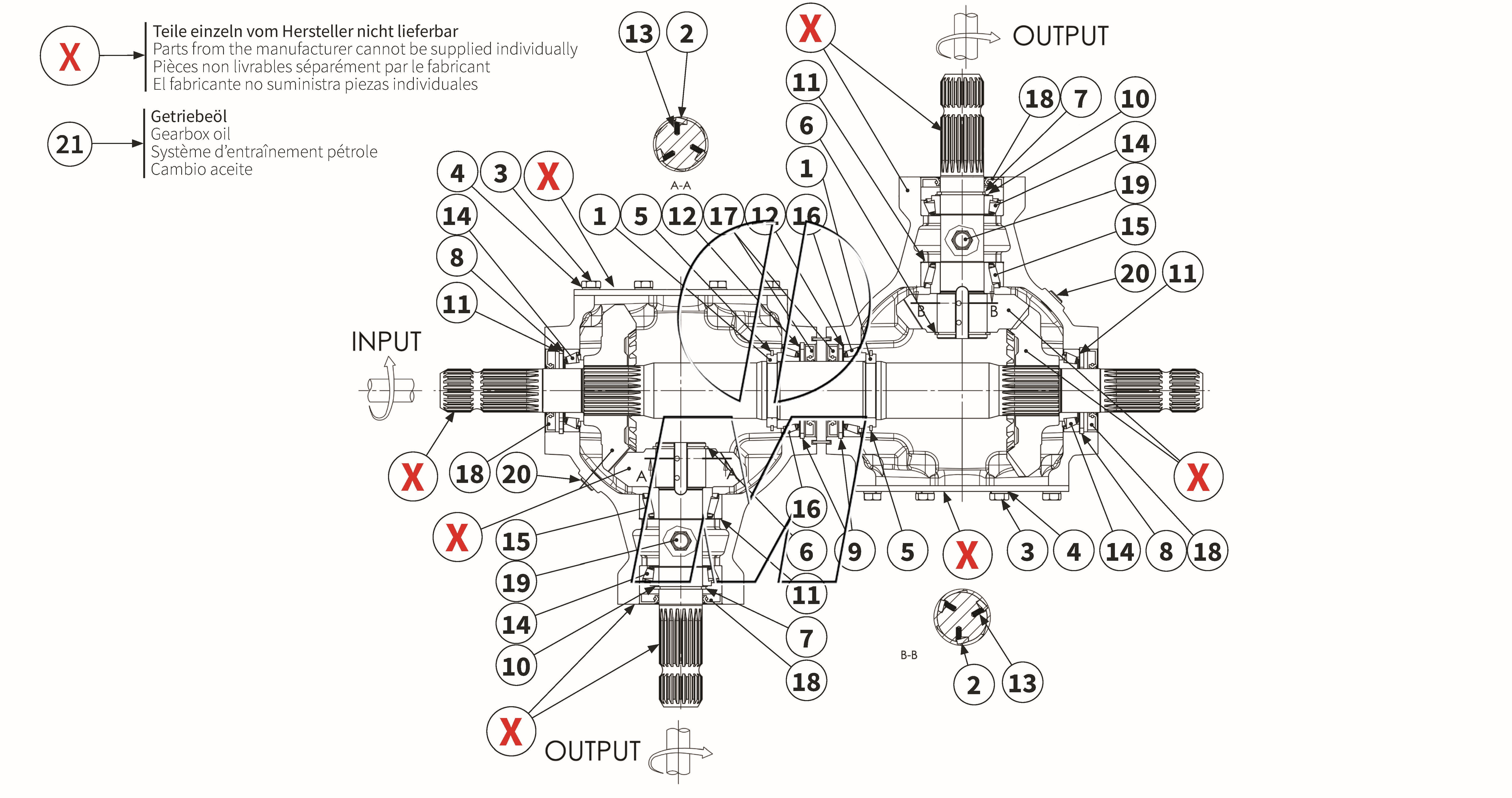 Zeichnung 11: Getriebe 00031958 (P_PROF_ET_25_WEL)