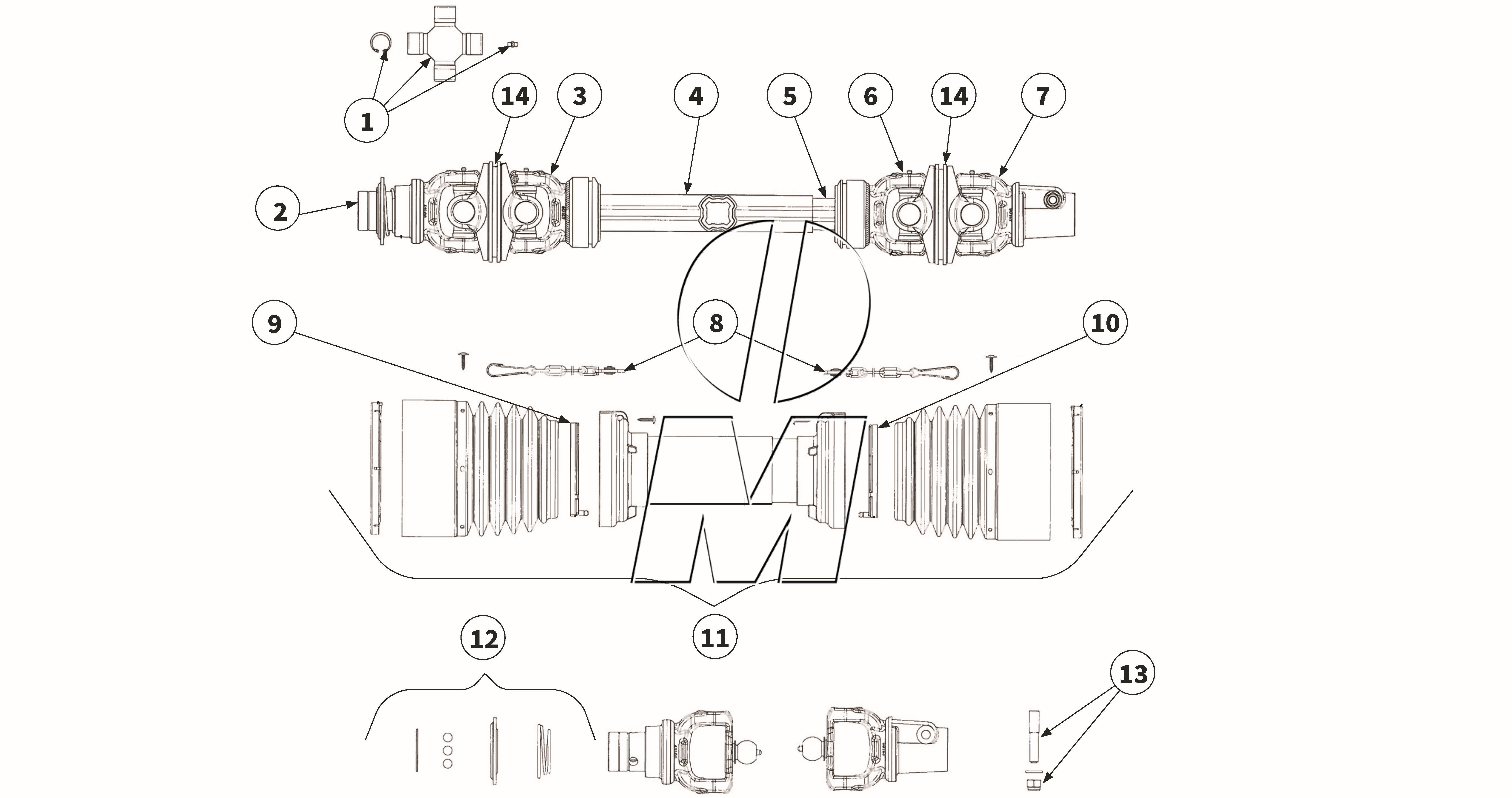 Zeichnung 11: Gelenkwelle - GE2504WW (P_LS_ET_25_WEL)