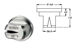 LECHLER Schrägstrahldüse SW 08