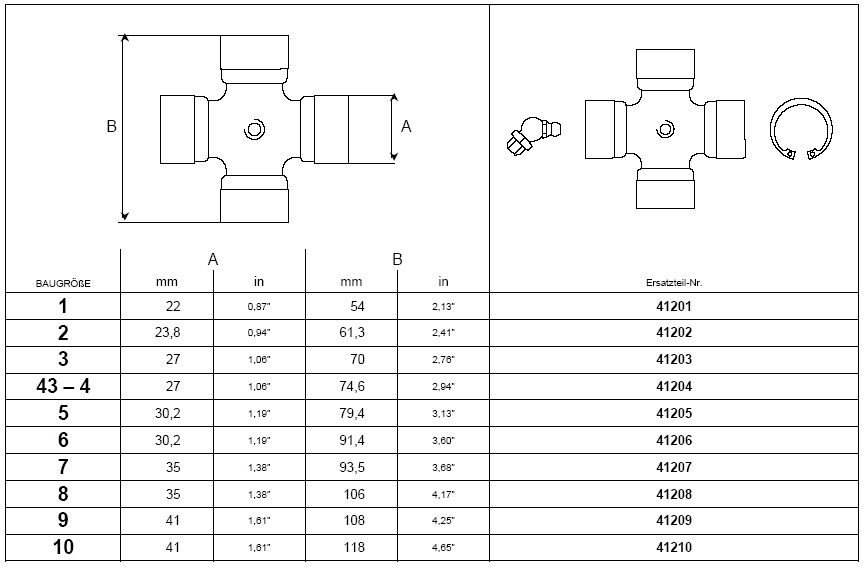 BONDIOLI Kreuzgarnitur