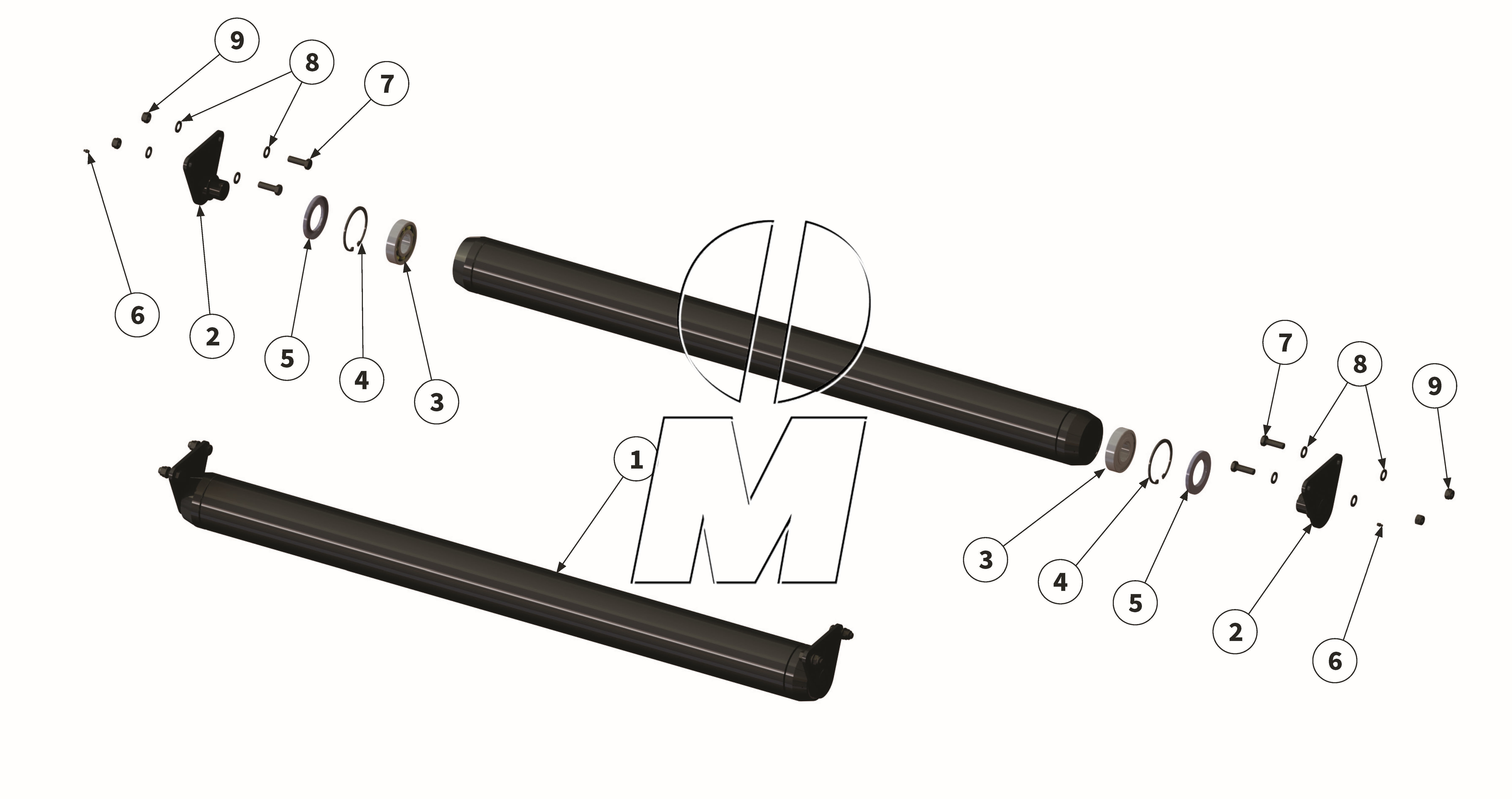 Zeichnung 14: Stützwalze (P_H_ET_25_WEL)