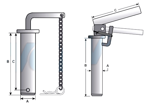 Anhängesicherungsbolzen