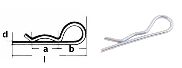Federstecker 2 mm einfach