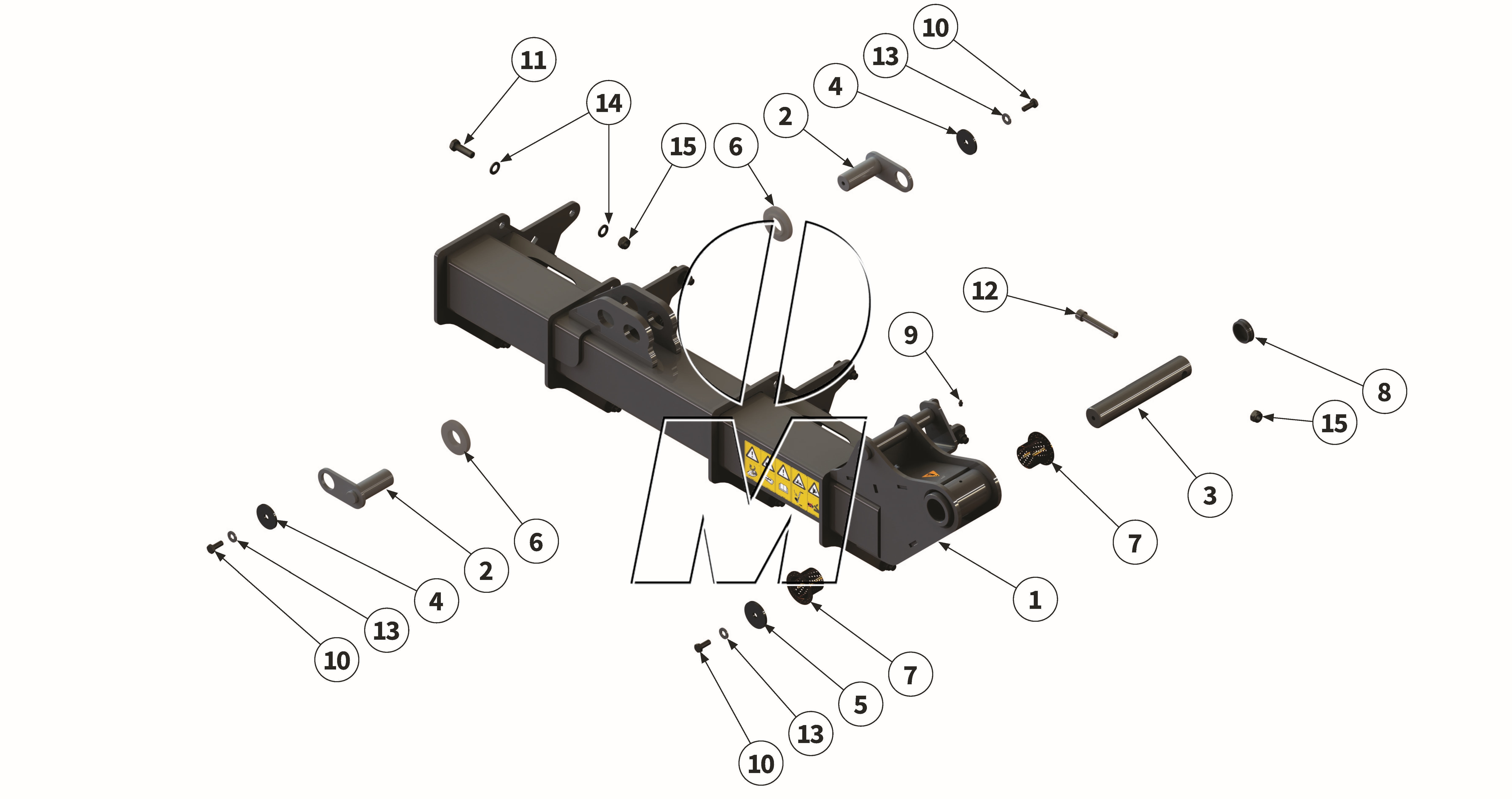 Zeichnung 08: Tragarm rechts (P_MF_ET_24_WEL)