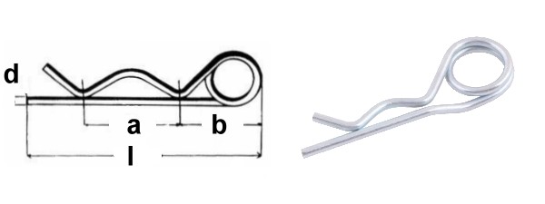 Federstecker 8 mm doppelt