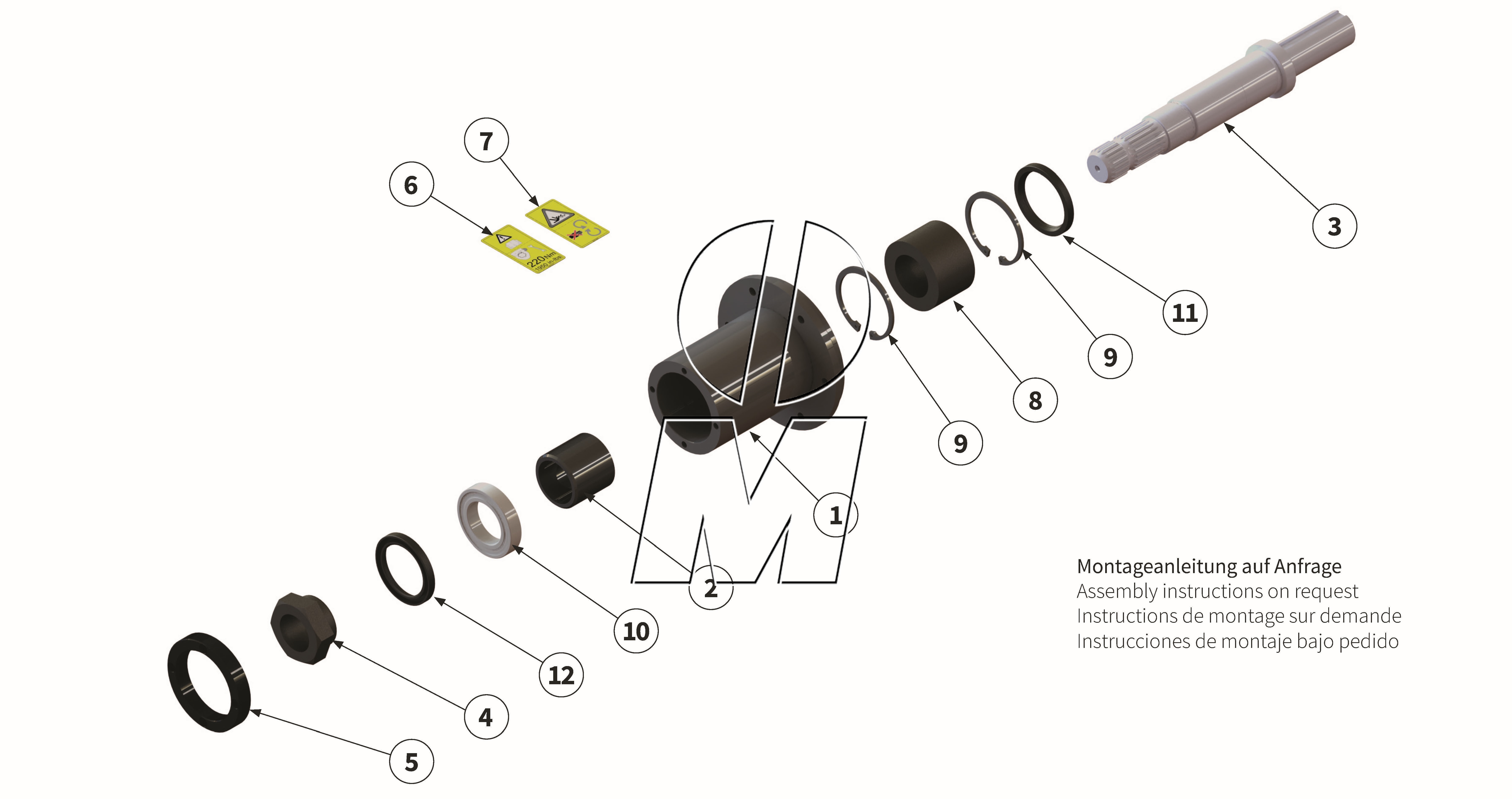 Zeichnung 13: Antriebsadapter (P_MSP_ET_25_WEL)