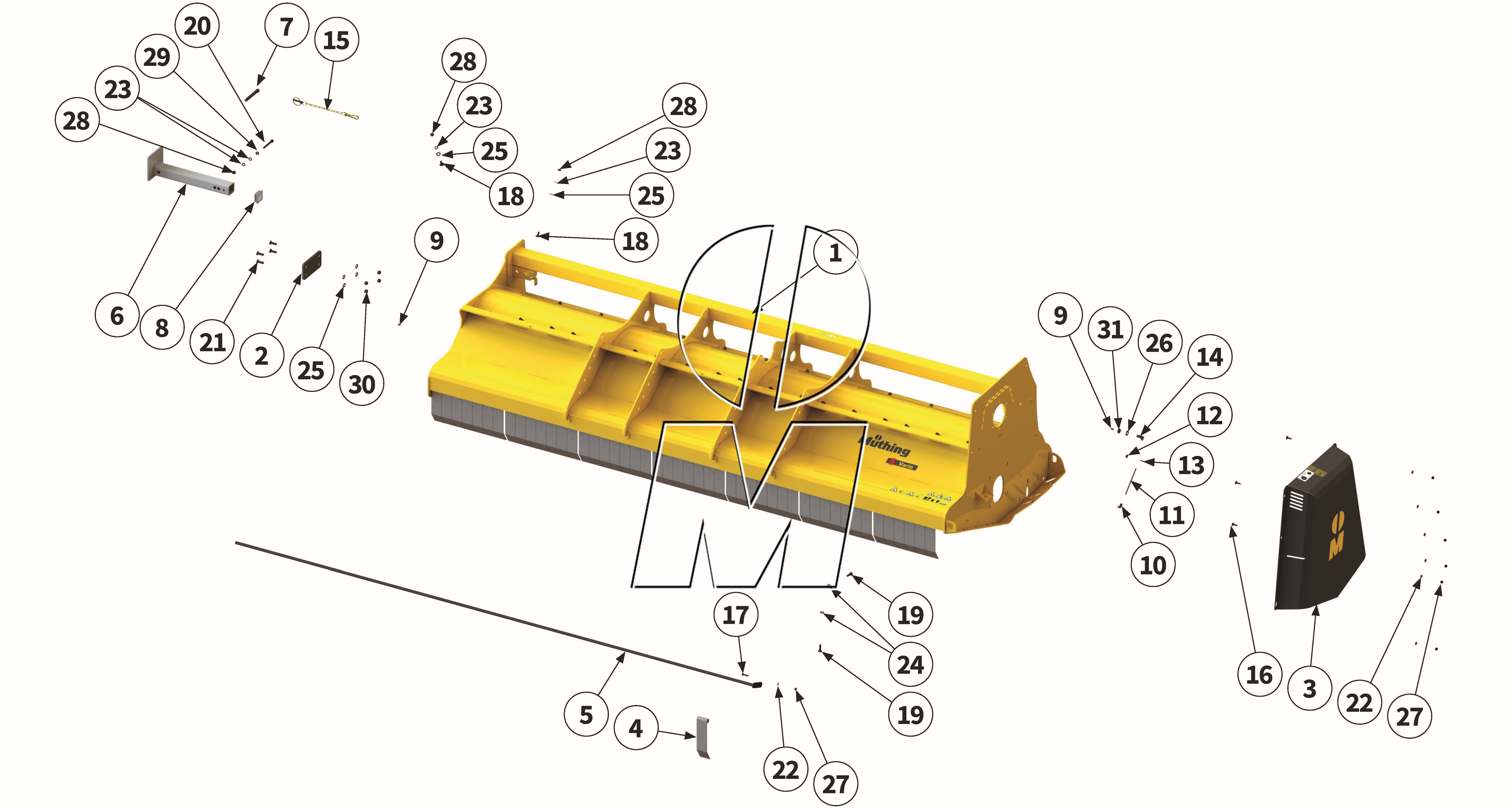 Zeichnung 01: Gehäuse links (P_MF_ET_24_WEL)