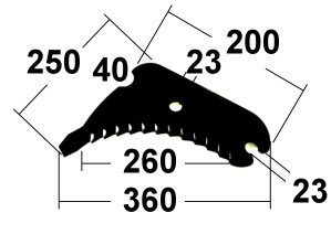 Ladewagenmesser pass. für FAHR JOHN DEERE
