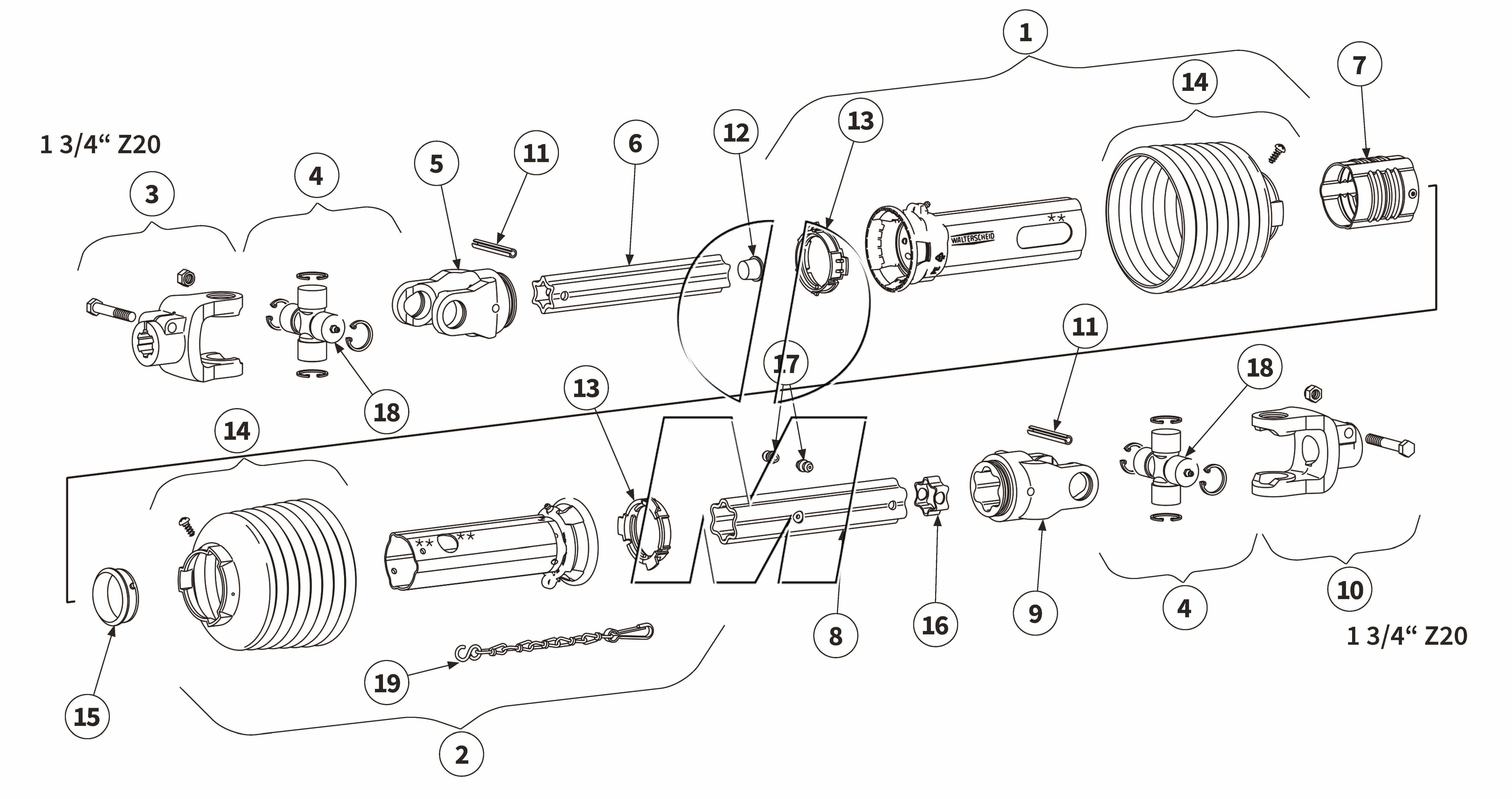 Zeichnung 16: Gelenkwelle - 00048770 (P_MF_ET_24_WEL)
