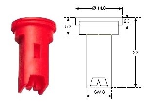 LECHLER Airinjektorkompaktdüse SW 08