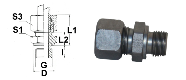 Gerade Einschraubverschraubung SW 17