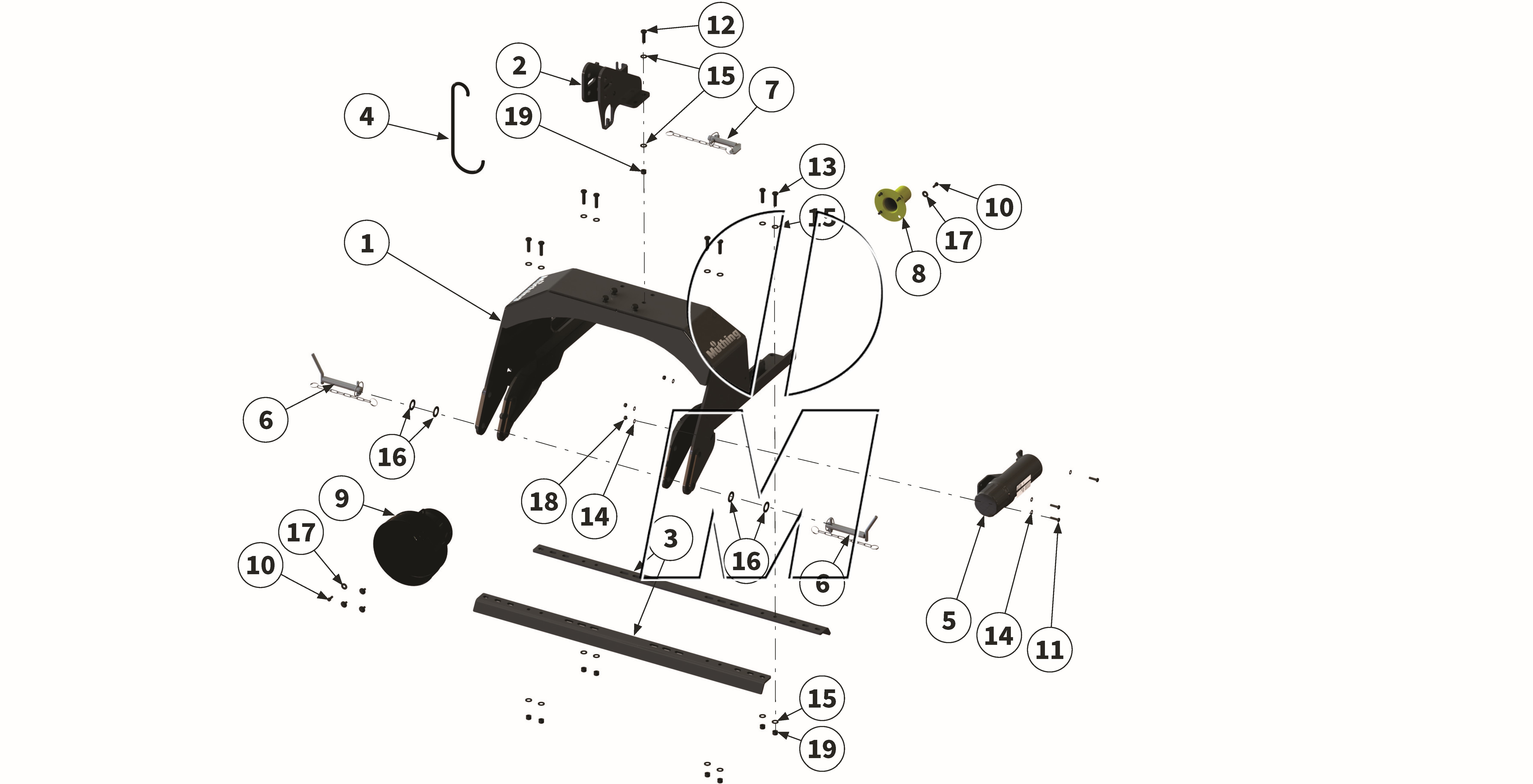 Zeichnung 14: Anbaubock Kat. 1 (P_L_ET_25_WEL)