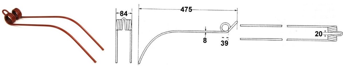 Schwaderzinken pass. für CLAAS PZ