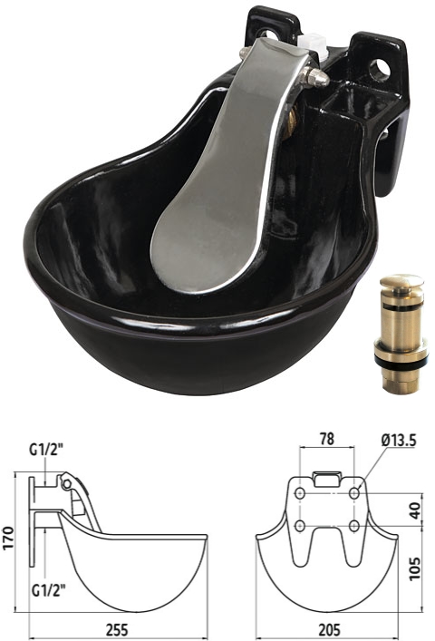 Tränkebeckenmessingventil