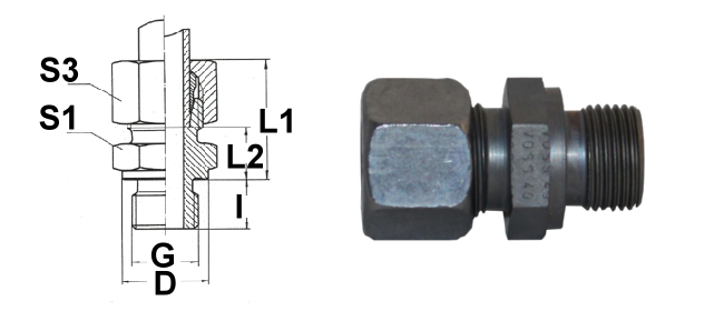 Gerade Einschraubverschraubung SW 27