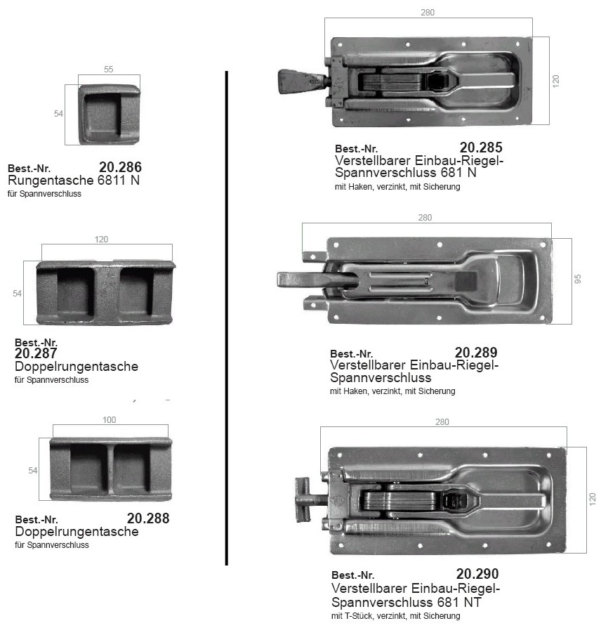 NEUMEIER Einbauriegelspannverschluss