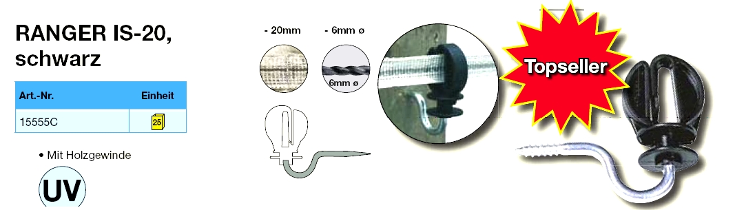 HORIZONT Weidezaunringisolator - Restposten-Abverkauf*