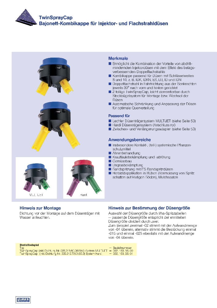 LECHLER Bajonettkappe
