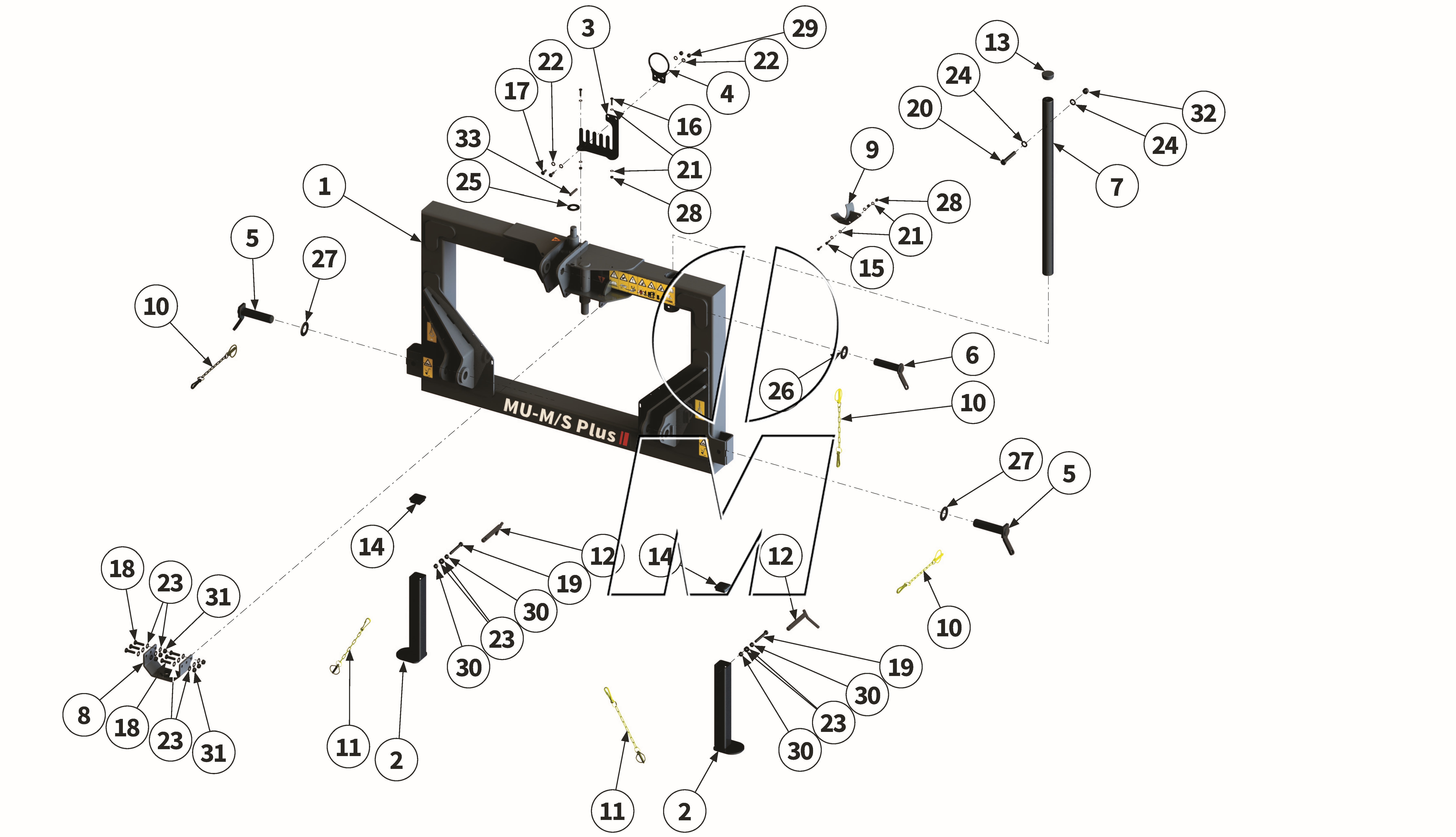 Zeichnung 03: Anbaubock (P_MSP_ET_25_WEL)