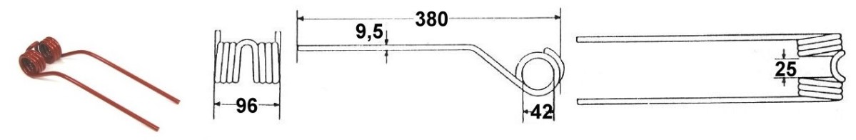 Heuerzinken pass. für CLAAS JOHN DEERE