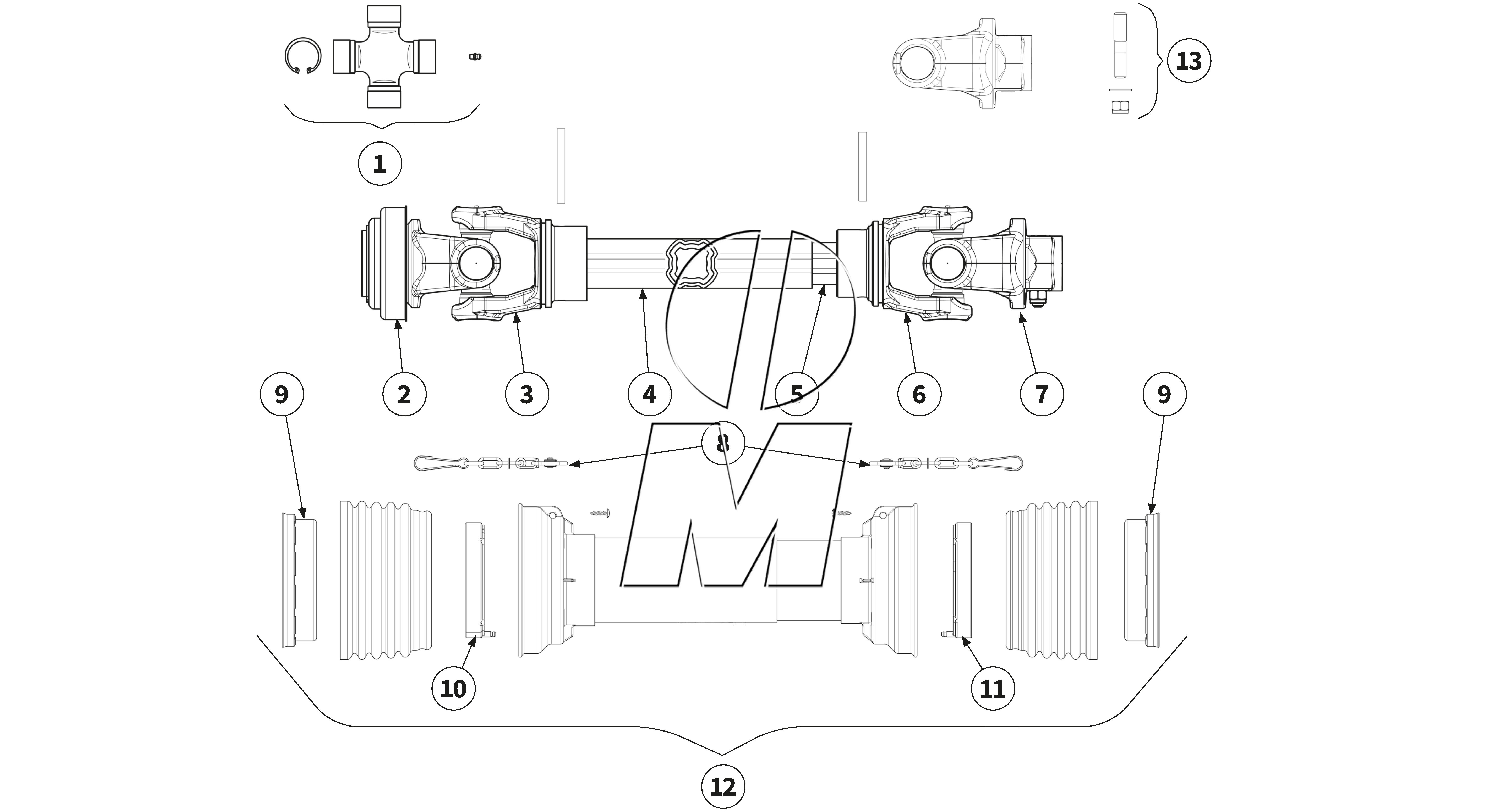 Zeichnung 23: Gelenkwelle - 00044883 (P_PROF_ET_25_WEL)