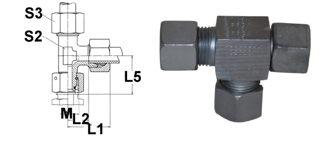 Einstellbare L-Anschlussstutzen